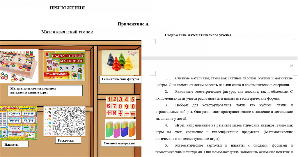 пример приложений в дипломе