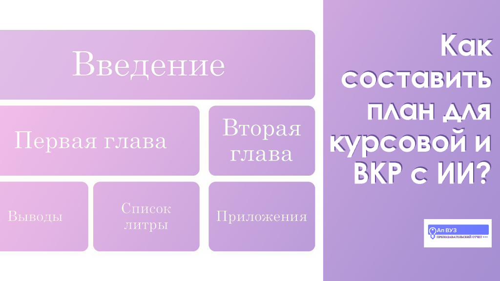как составить план курсовой и вкр с ии